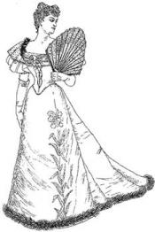 Click to enlarge image 1894 Evening Gown - Pattern 87