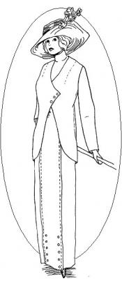 Click to enlarge image 1912 Traveling Suit - Pattern # 107
