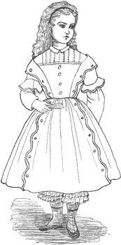 Click to enlarge image 1854 Dress of Fine Muslin that fits American Girl Dolls - Pattern 57